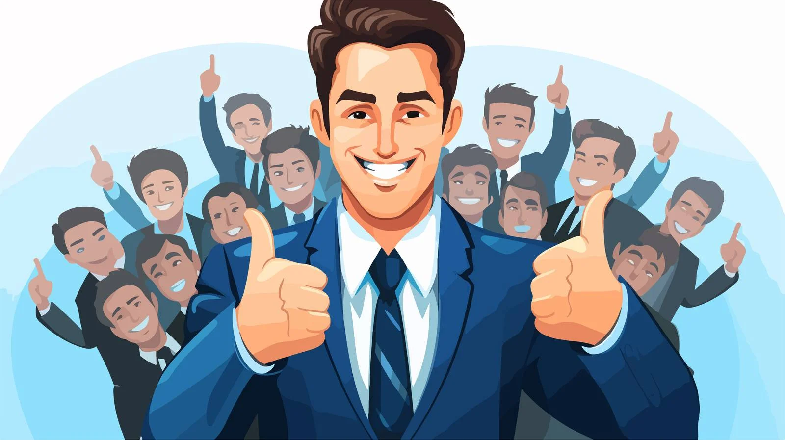 Happy Office Professional in Group Setting — free download from Dotvec