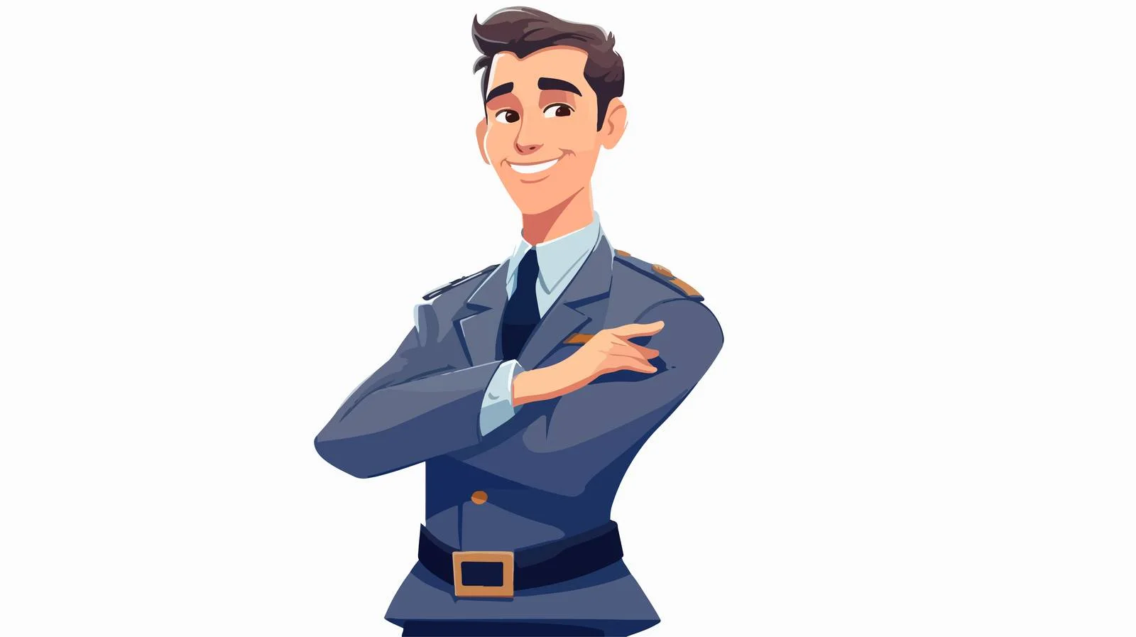 Joyful civilian aviator leader at work — free download from Dotvec