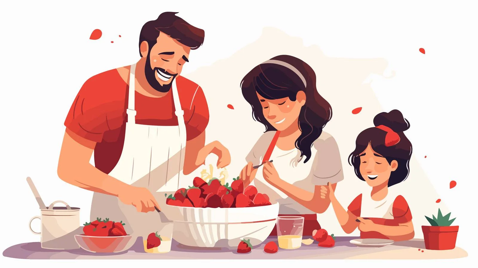 Joyful Family Baking and Sampling Sweet Treats — free download from Dotvec