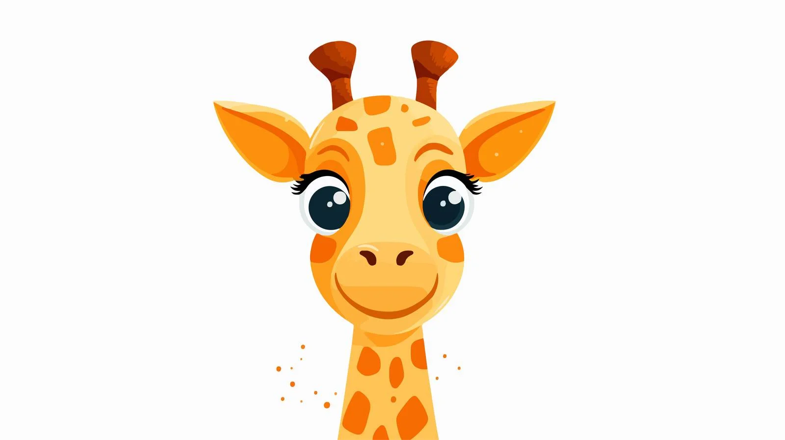 Cheerful Giraffe in Scandinavian Child's Art — free download from Dotvec