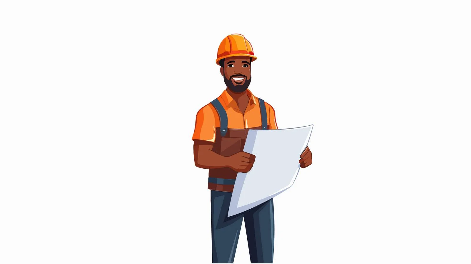 Happy Construction Engineer in Flat Style — free download from Dotvec