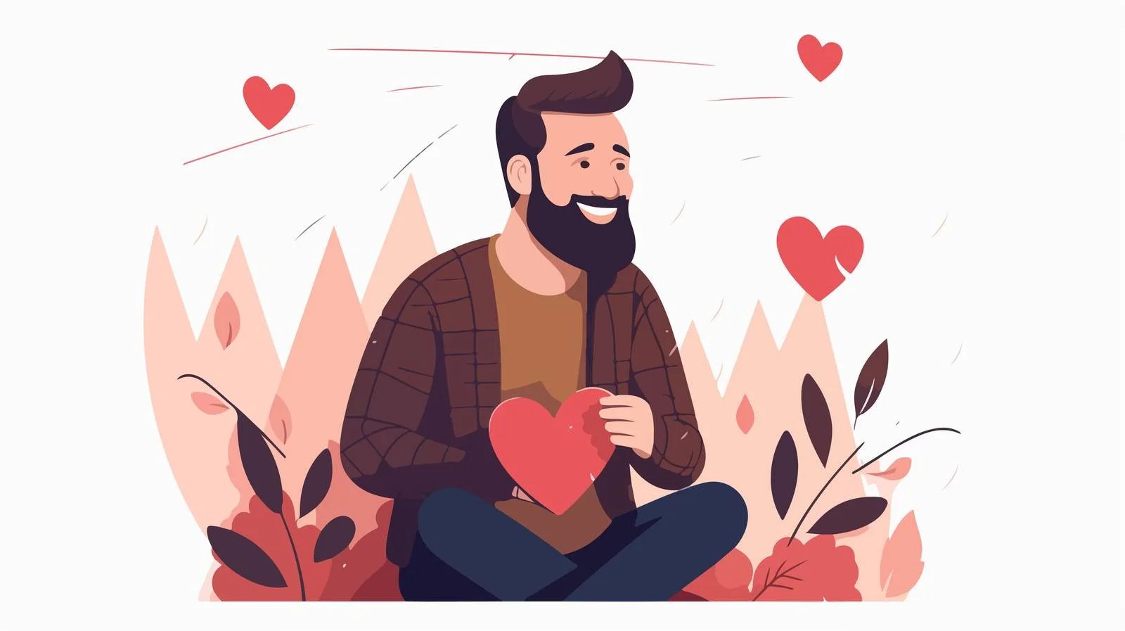Happy man using online dating platform — free download from Dotvec
