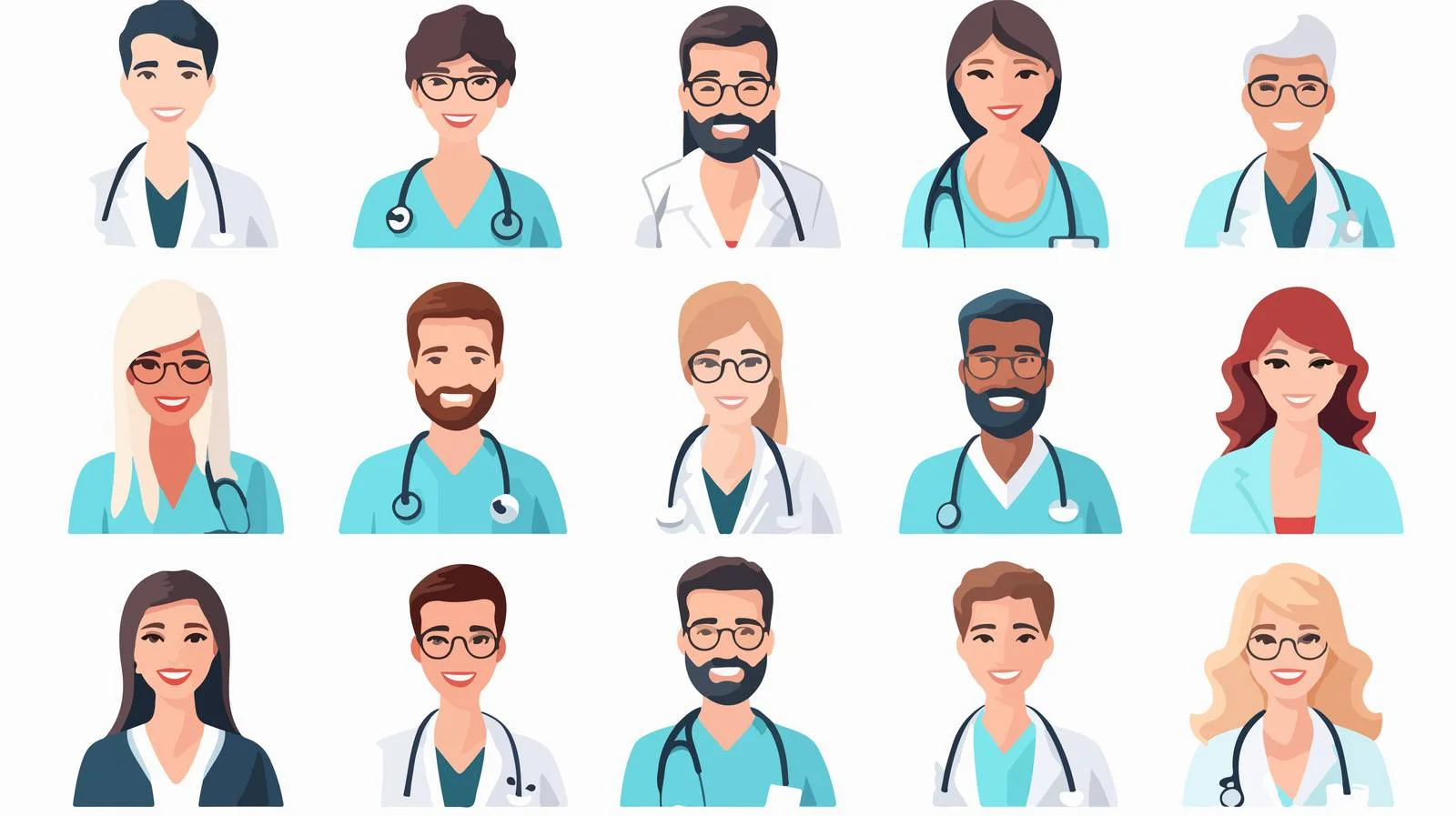 Healthcare Team Avatar Icon Isolated — free download from Dotvec