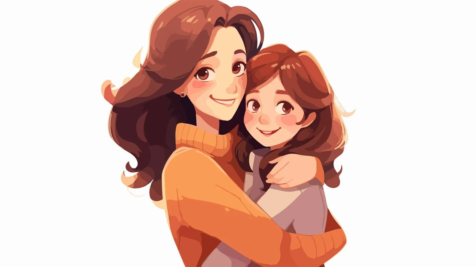 Joyful mother and daughter warmly embracing — free download from Dotvec