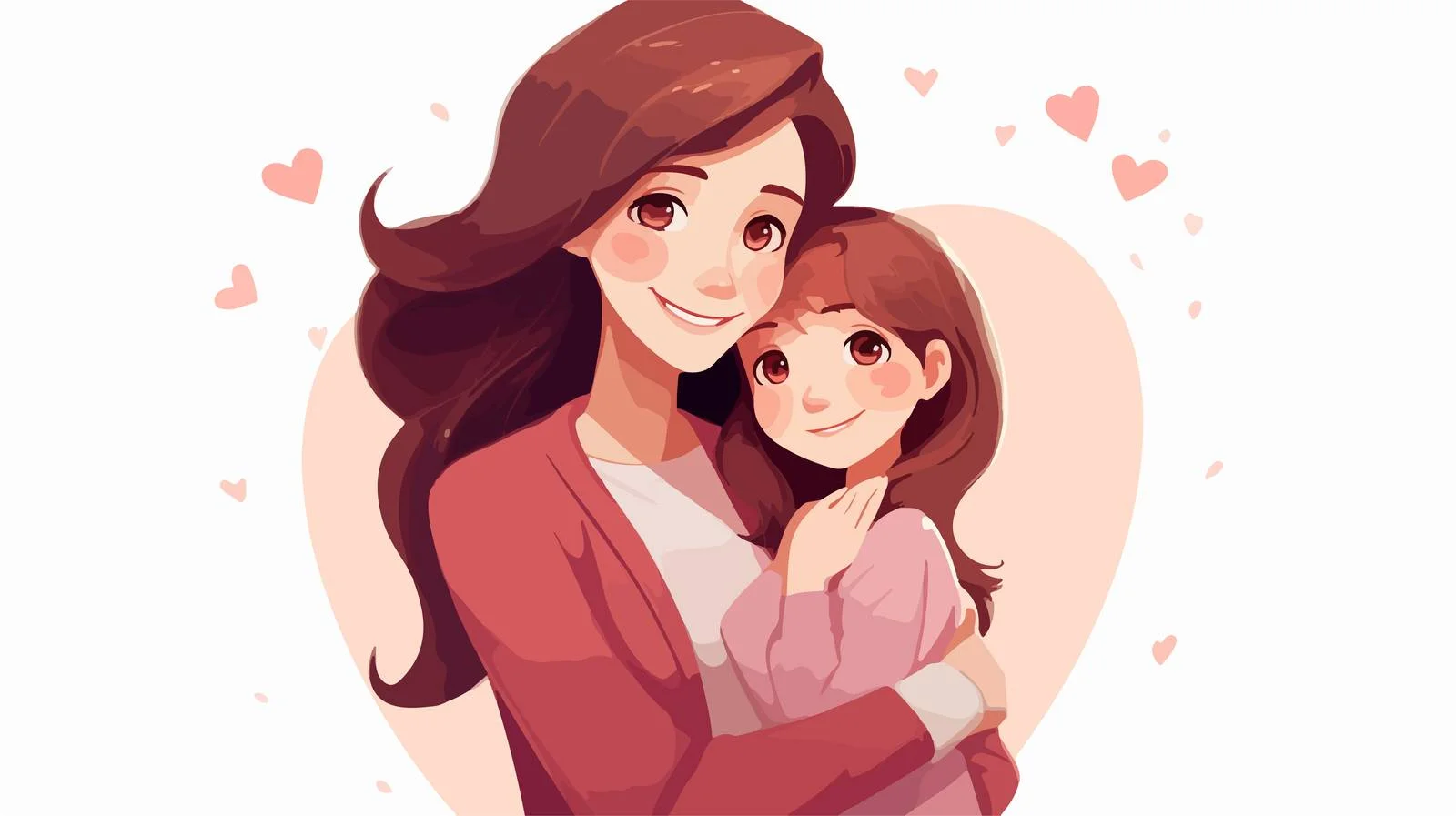 Embracing Mother and Daughter Share Warm Hug — free download from Dotvec