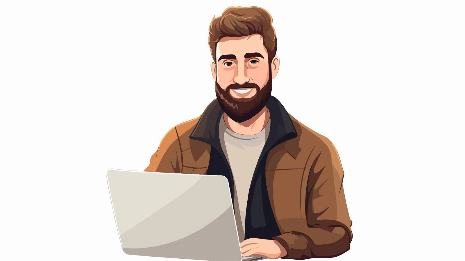 Professional Programmer Working and Smiling — free download from Dotvec