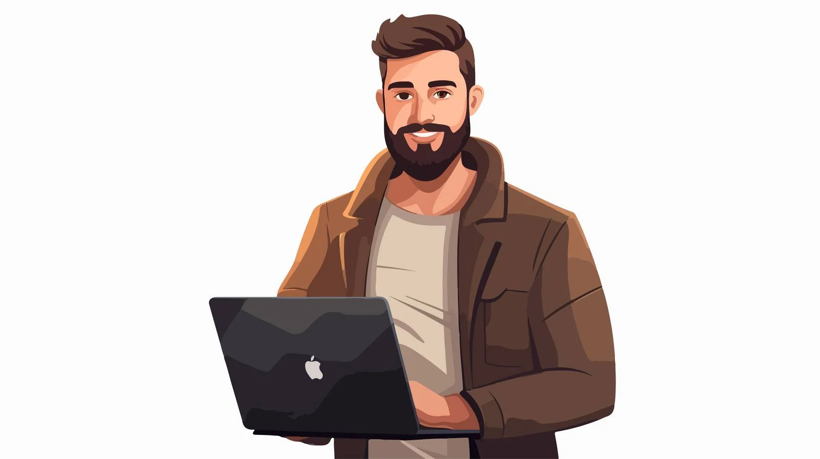 Professional Man Smiling While Working — free download from Dotvec