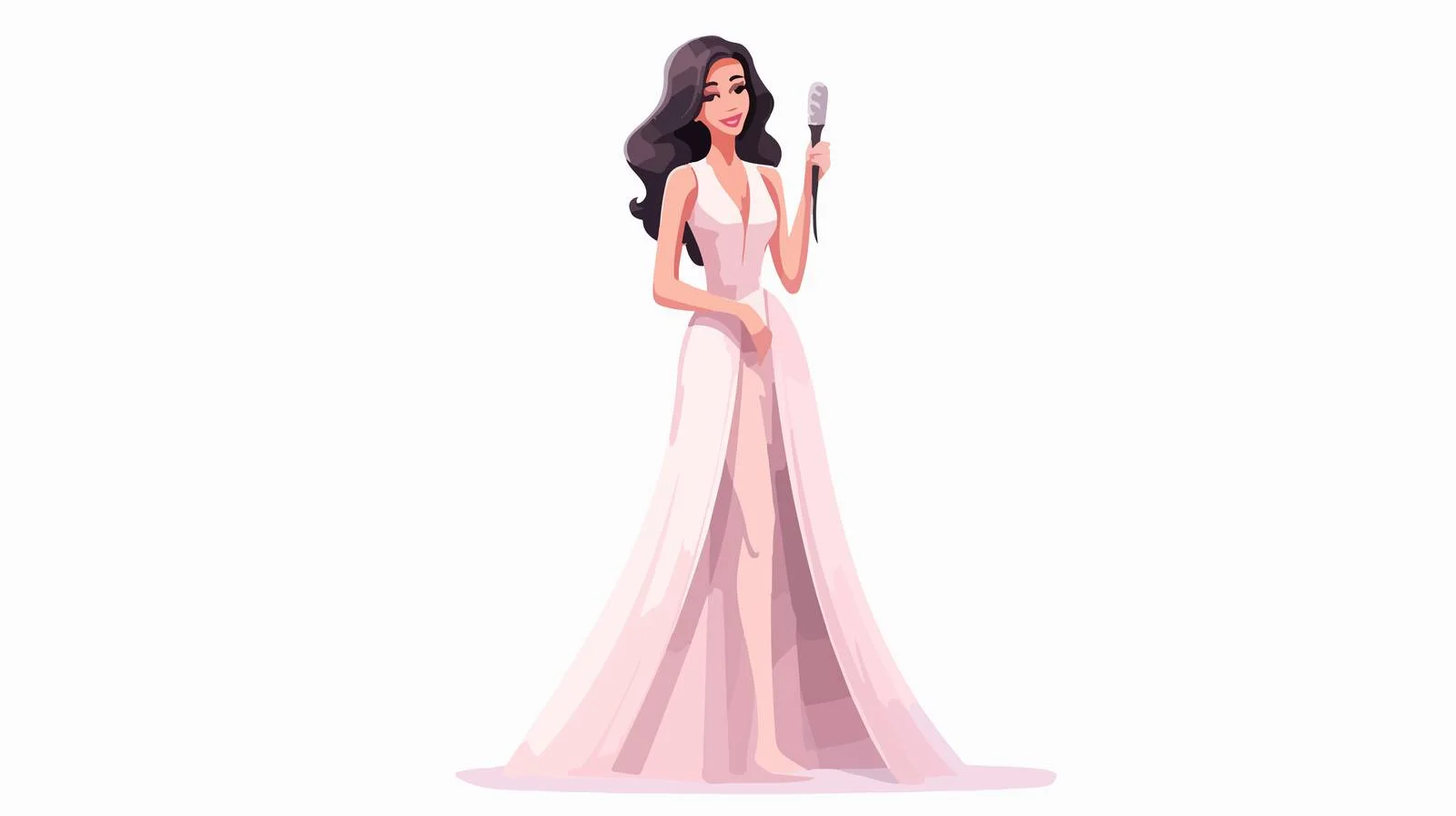 Elegant songstress in joyful vocal performance — free download from Dotvec