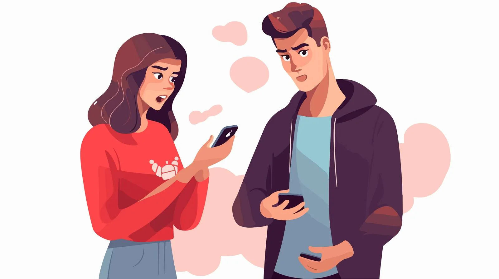 Teen Boy Smiles While Mother Scolds — free download from Dotvec