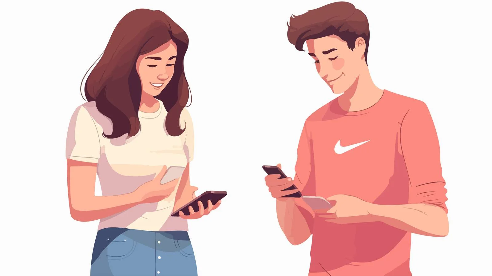 Teen boy smiling as mother ignores angrily — free download from Dotvec