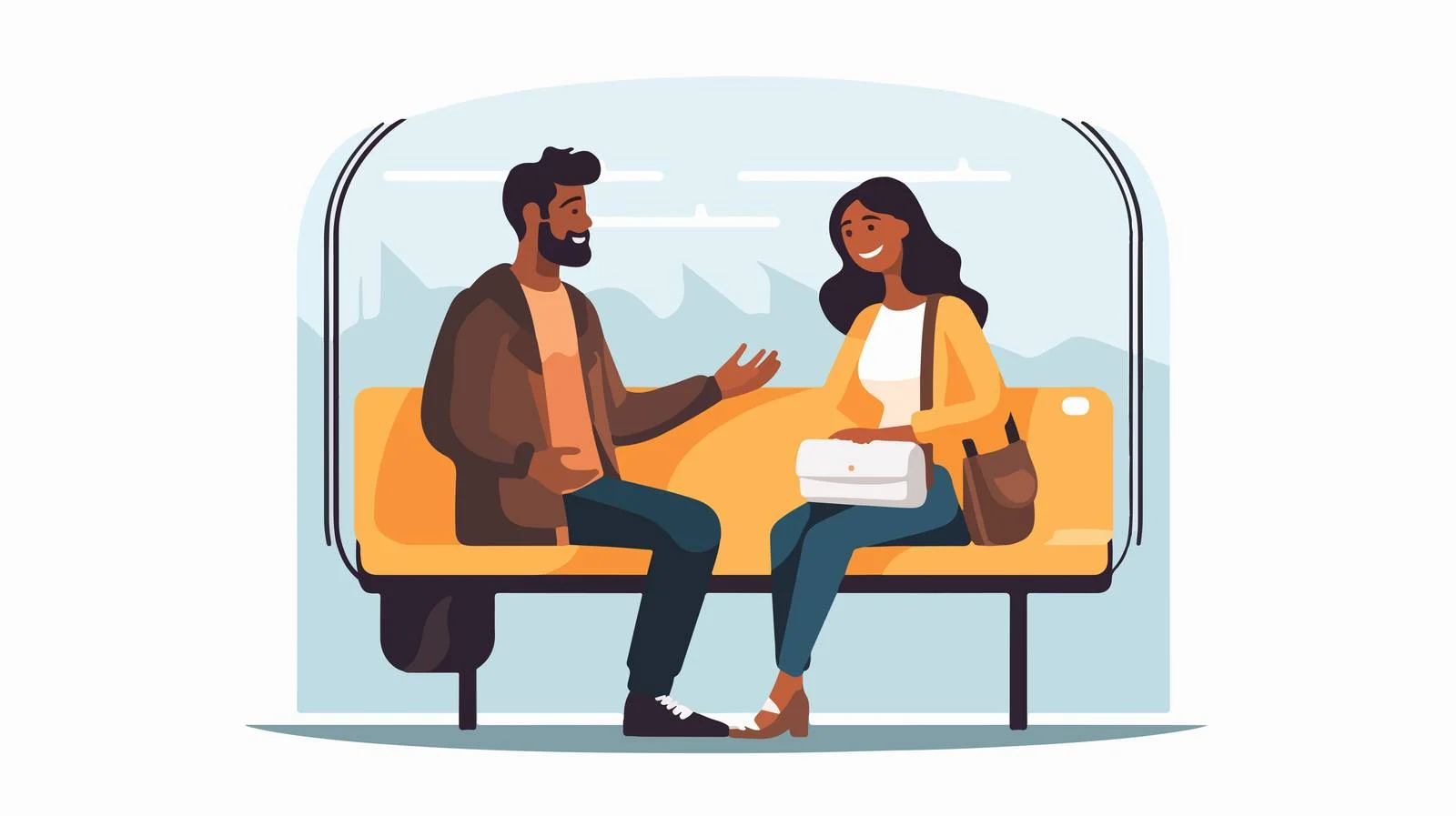 Polite boy offering seat on public transport — free download from Dotvec