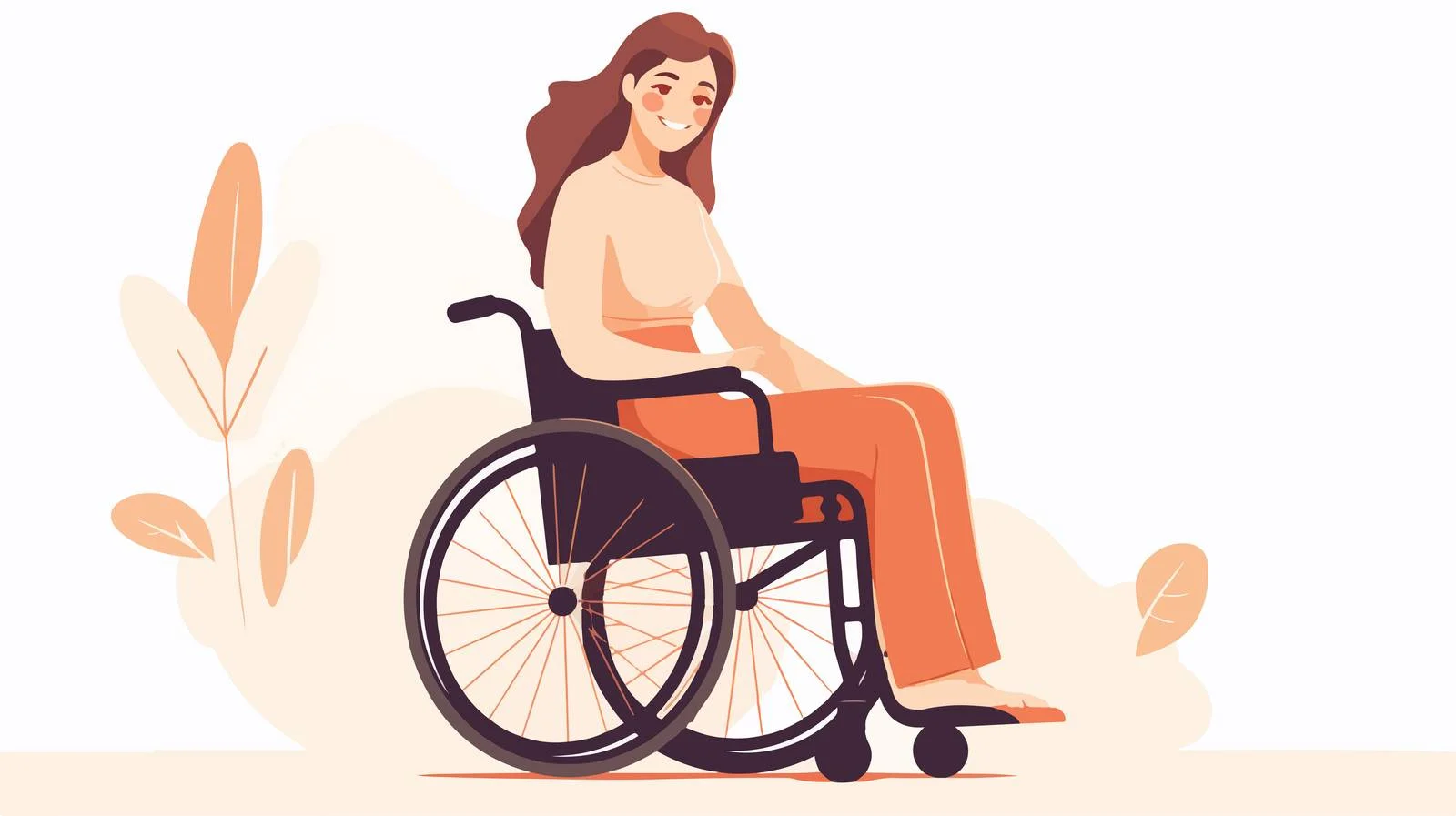 Joyful woman in wheelchair illustration — free download from Dotvec