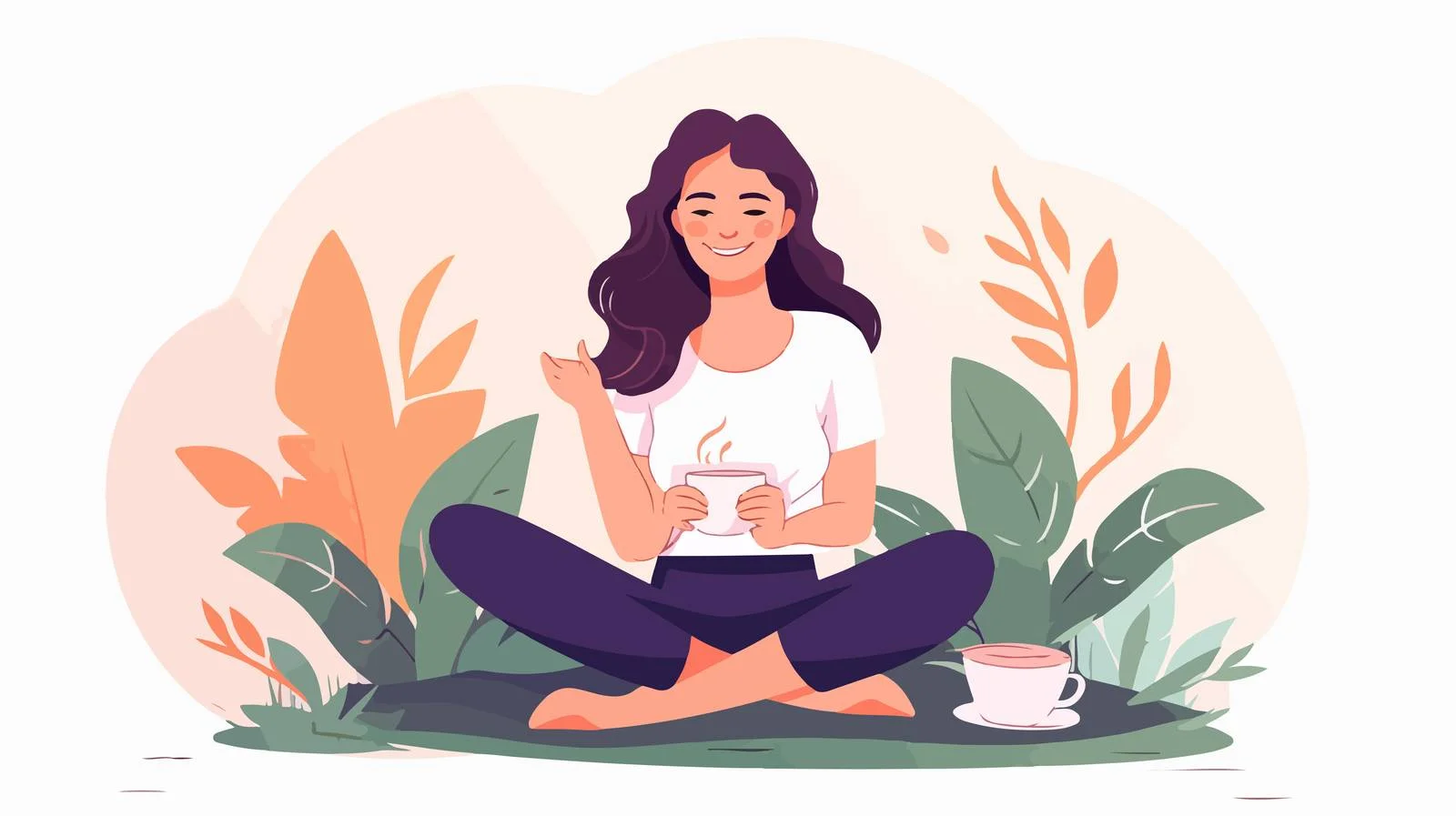 Joyful woman using laptop comfortably on floor — free download from Dotvec