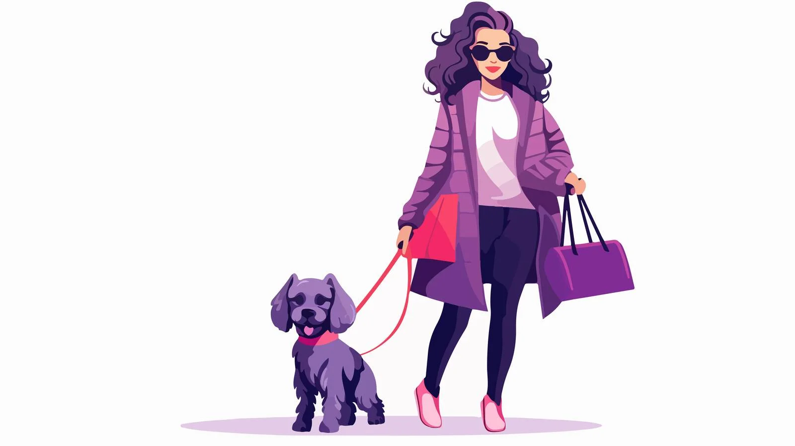 Stylish young woman strolling confidently outdoors — free download from Dotvec