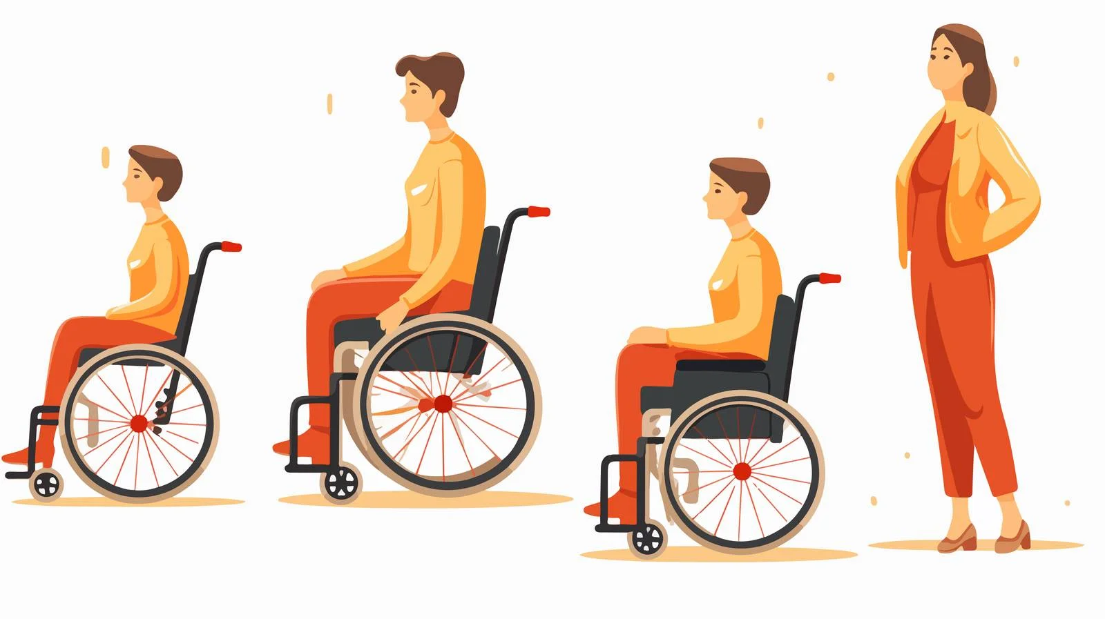 Joyful young woman in wheelchair isolated — free download from Dotvec