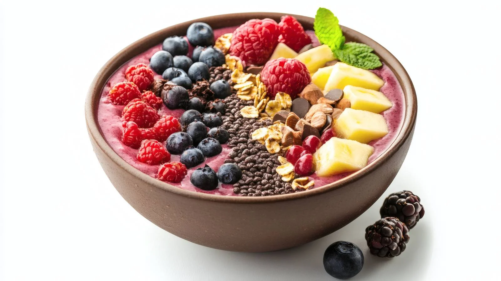 Nutrient-Rich Smoothie Bowl on White Background — free download from Dotvec