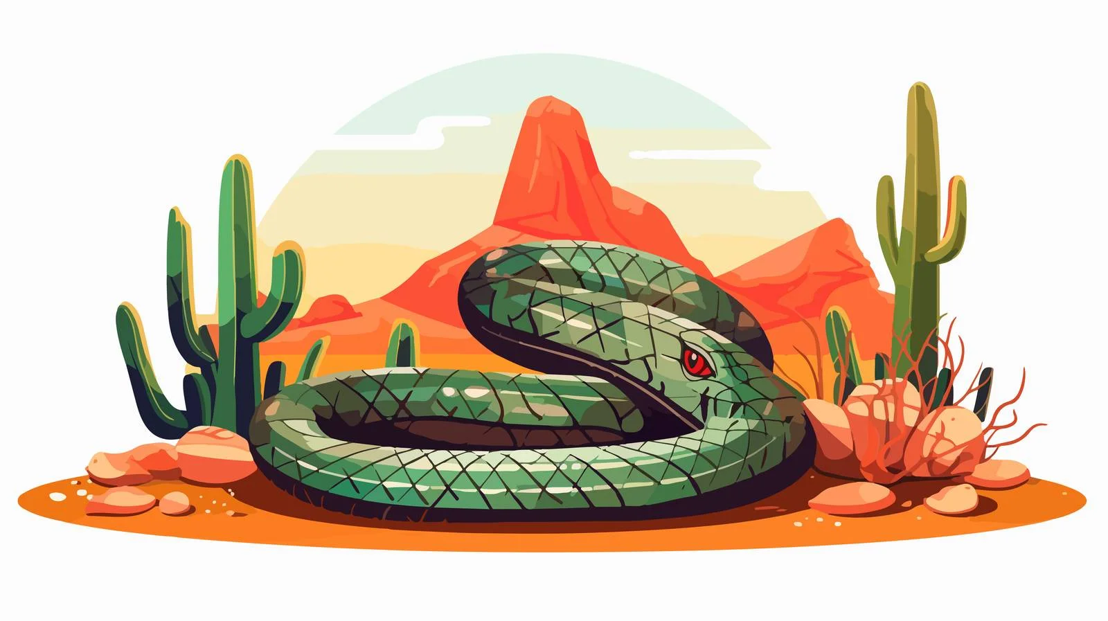 Desert Wildlife Scene — free download from Dotvec