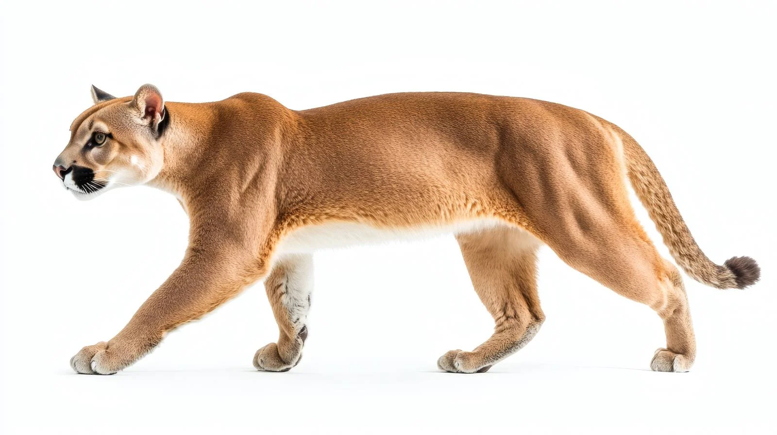 Stealthy Puma Portrait on White Background — free download from Dotvec