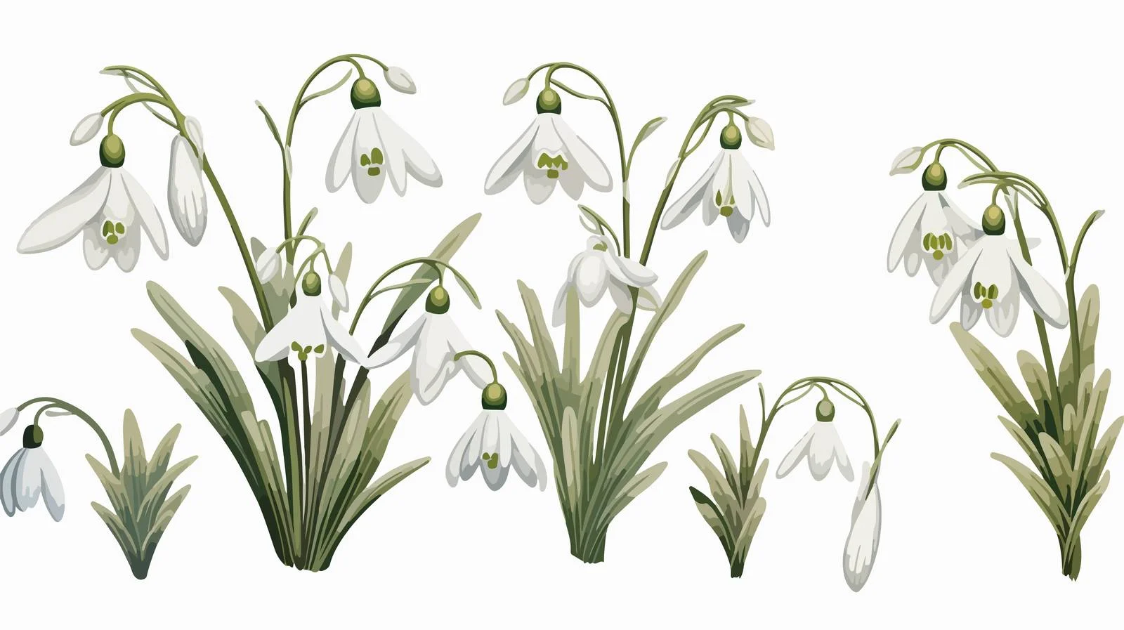 Delicate Snowdrops: First Signs of Spring — free download from Dotvec