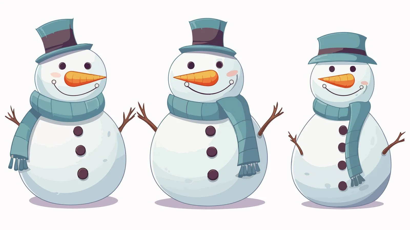 Whimsical Snowman Cartoon Vector Illustration — free download from Dotvec