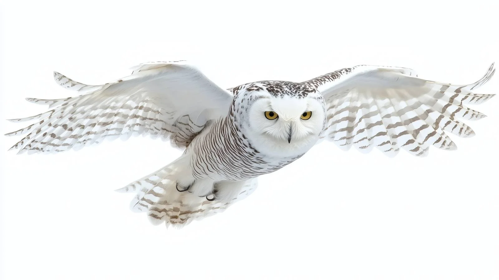 Graceful Snowy Owl Soaring Over Snow — free download from Dotvec