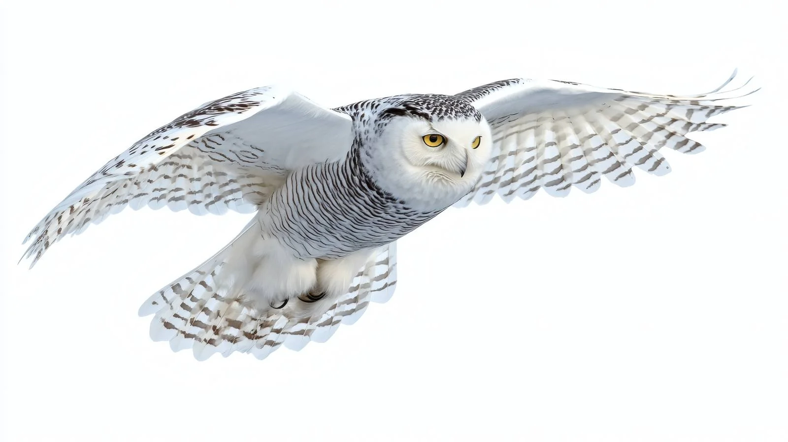 Elegant Snowy Owl Soaring Winter Flight — free download from Dotvec
