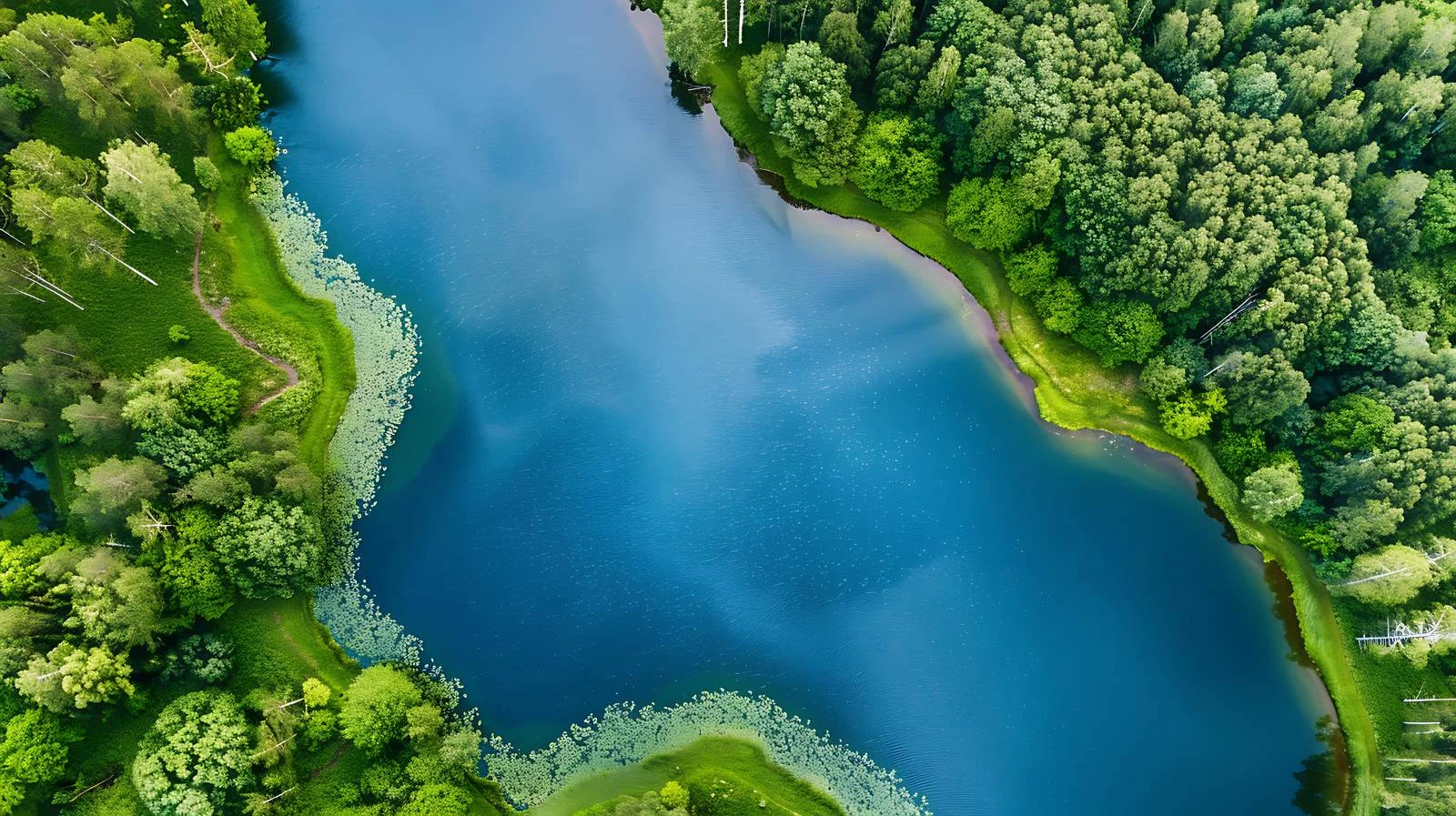 Serene Aerial View of Plaskie Lake — free download from Dotvec