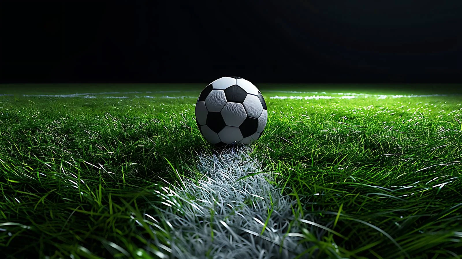 Soccer Ball Close-up on Grass Stripe — free download from Dotvec