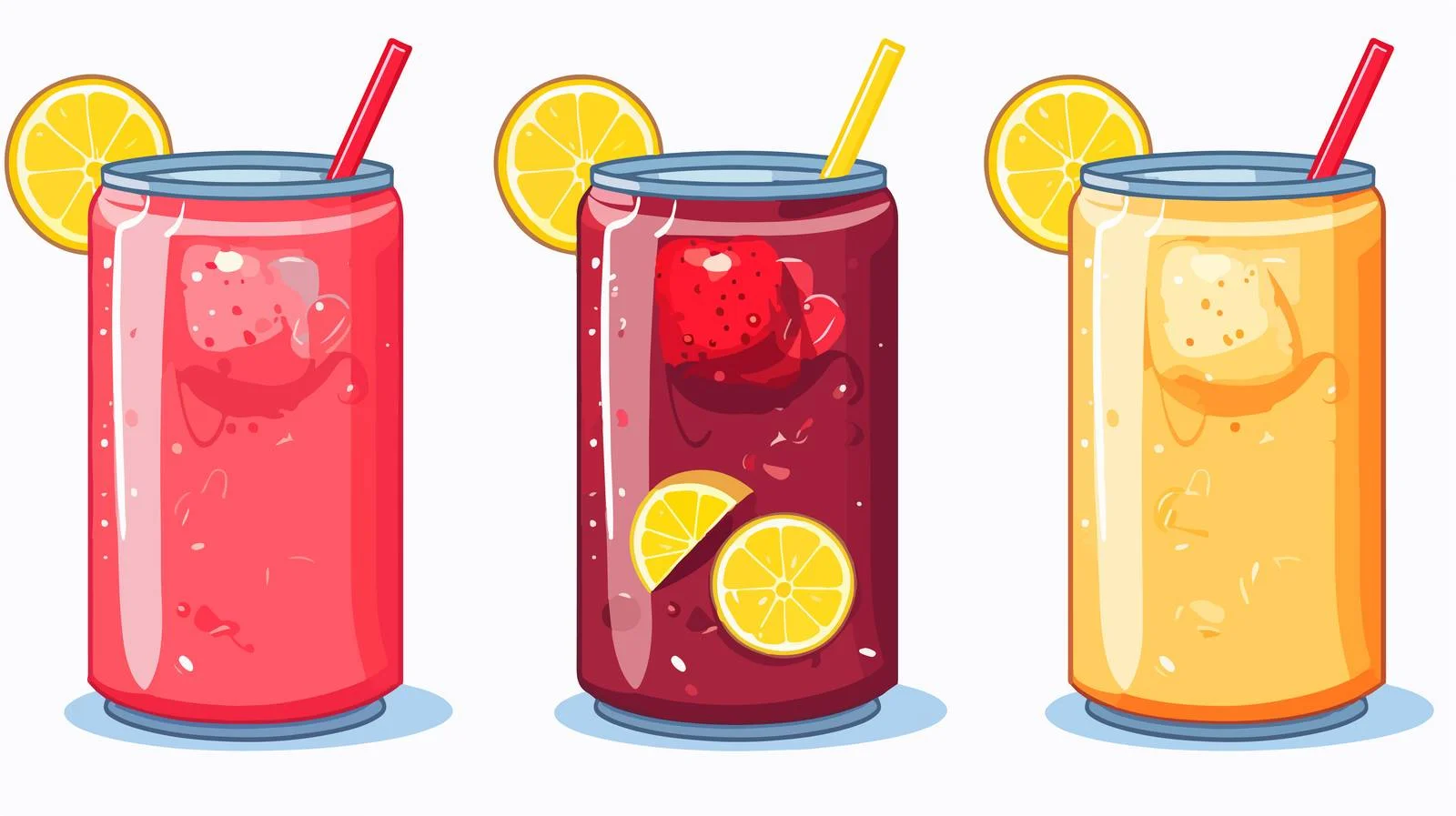 Refreshing Strawberry Lemonade in Tin Can — free download from Dotvec
