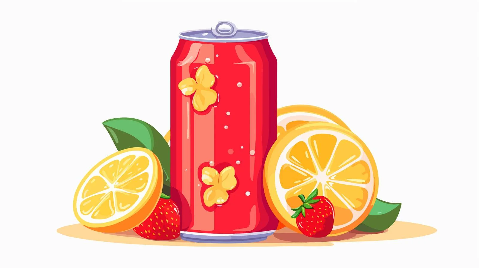 Refreshing Strawberry Lemonade Soda in Can — free download from Dotvec