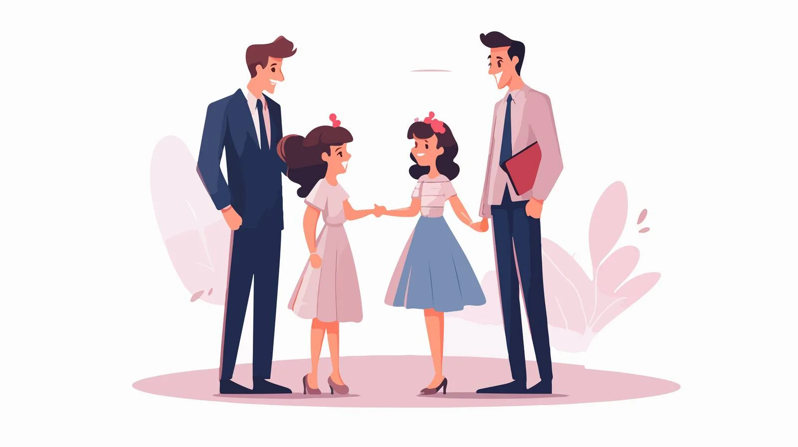Family introduction: Son brings girlfriend to parents — free download from Dotvec