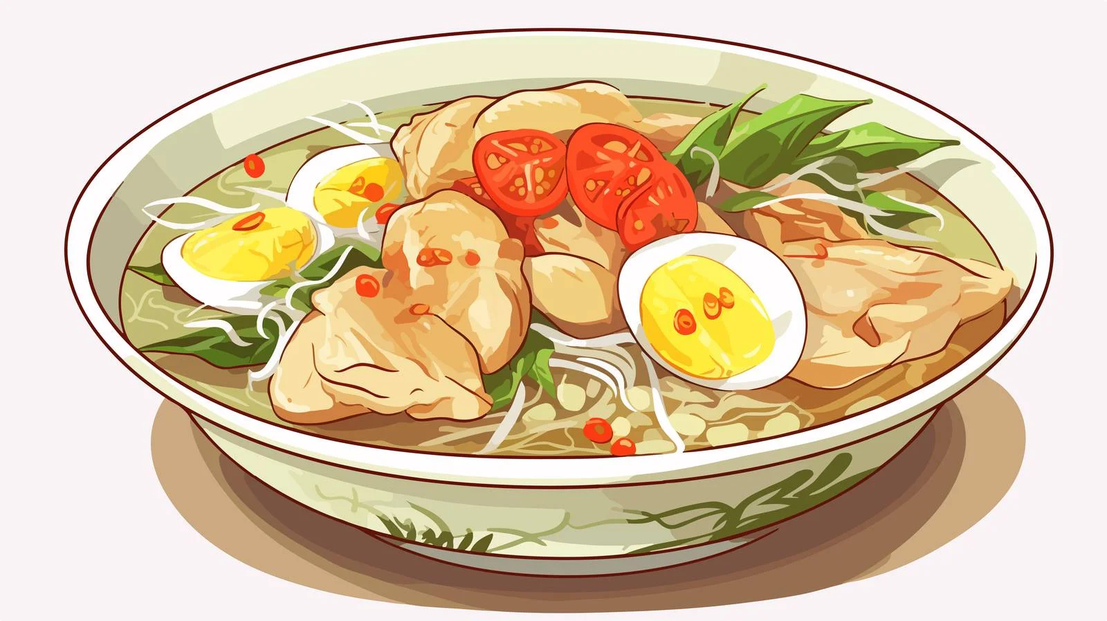 Soto Ayam: Indonesian Chicken Soup — free download from Dotvec