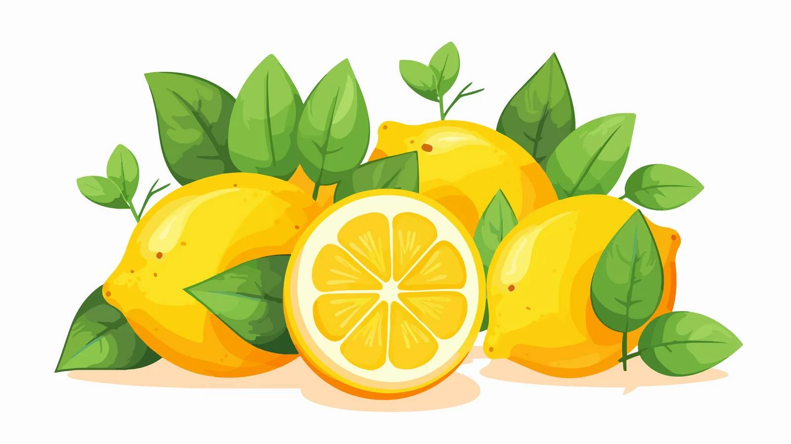 Vibrant Lemon Slices — free download from Dotvec