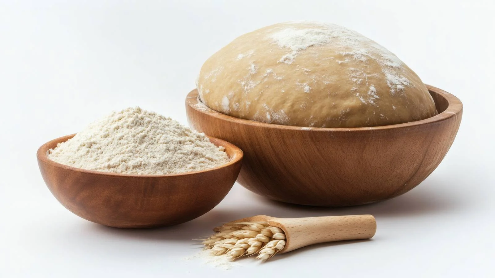 Isolated Sourdough Dough and Flour Bowl – free fermentation image from Dotvec