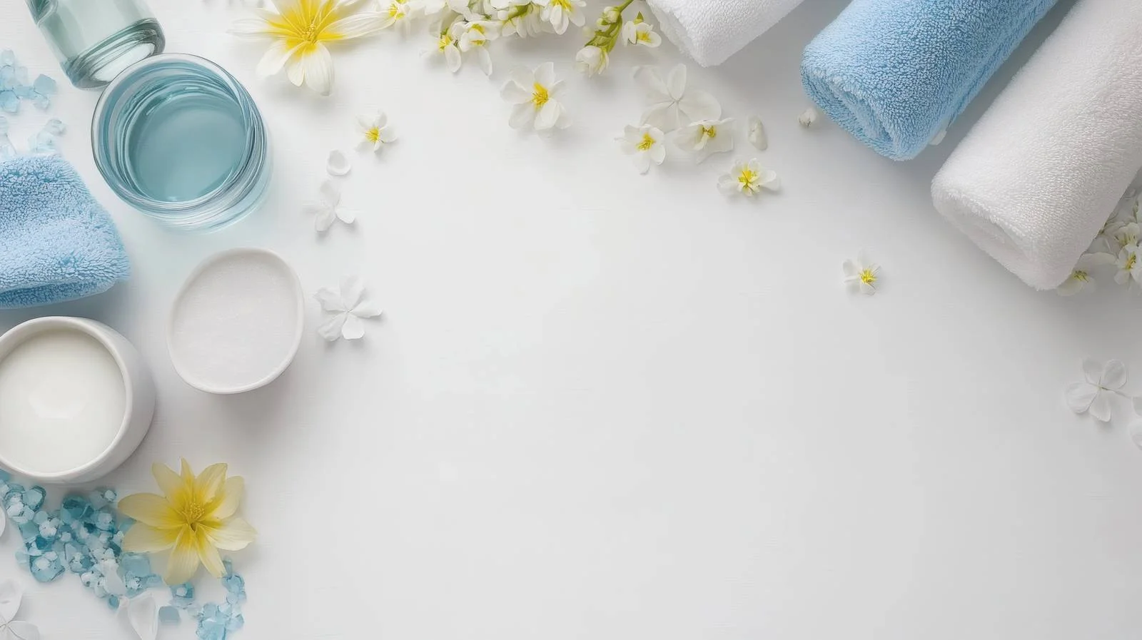 Serene White Spa Background Aesthetic — free download from Dotvec