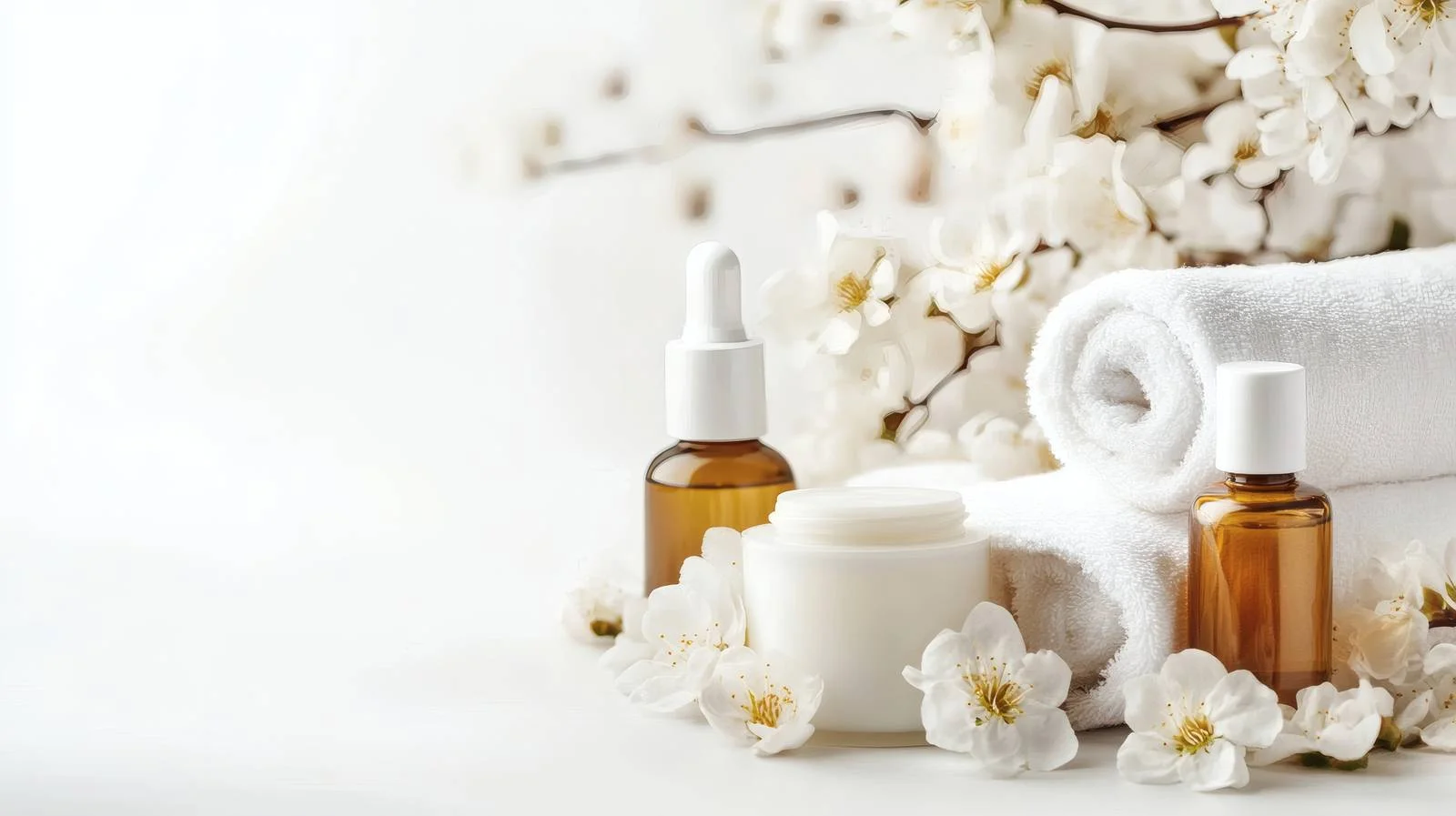 Luxurious Spa and Skincare Background White — free download from Dotvec