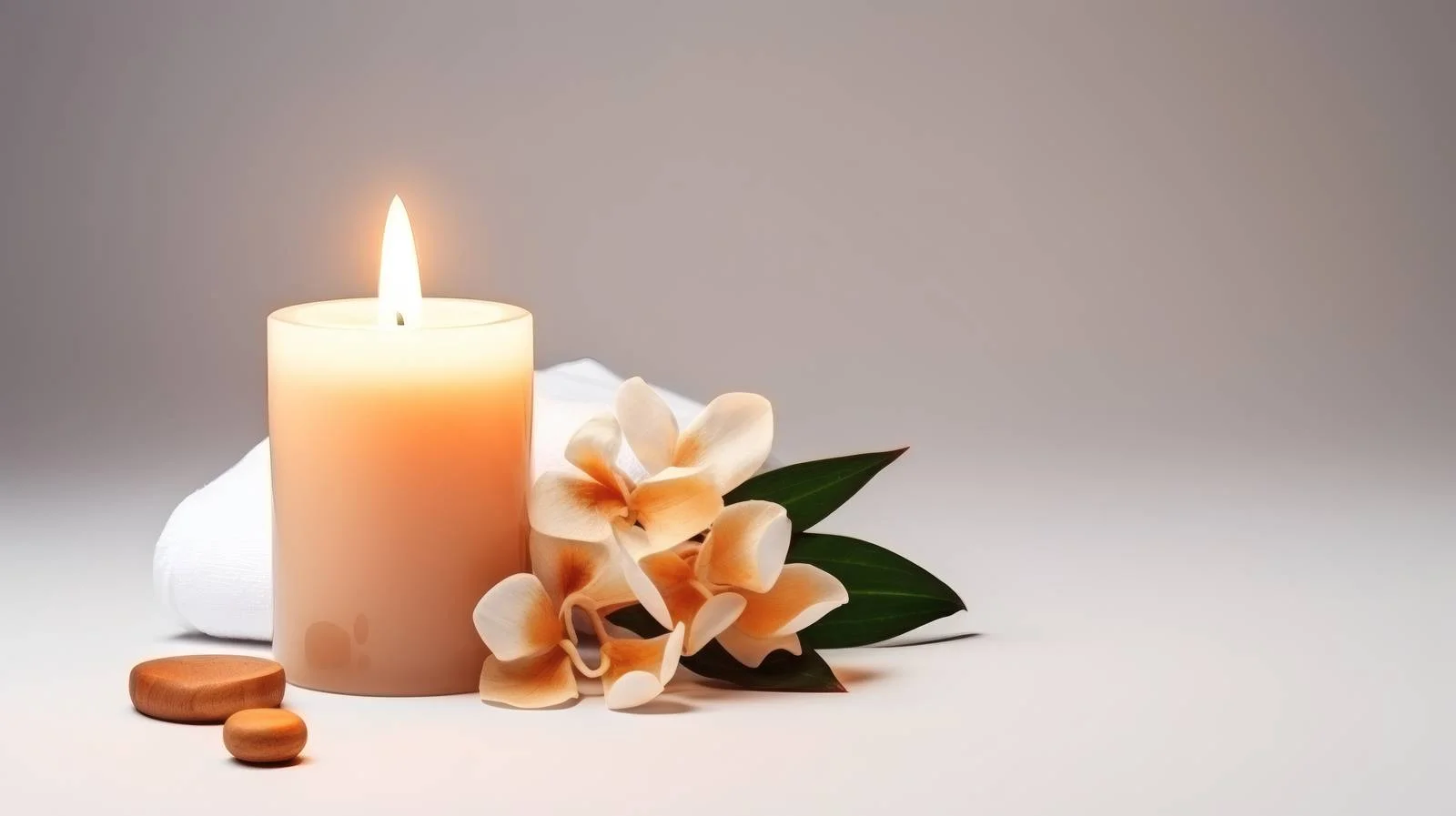 Tranquil Spa Composition with Candlelight Glow — free download from Dotvec