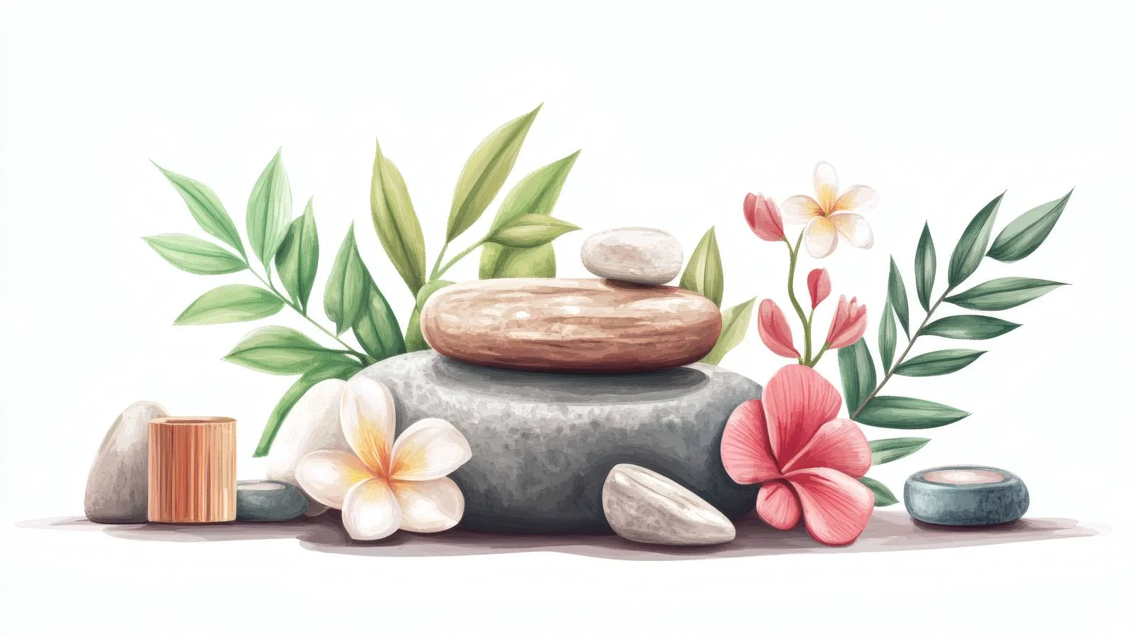 Tranquil Spa Massage Setup on White — free download from Dotvec