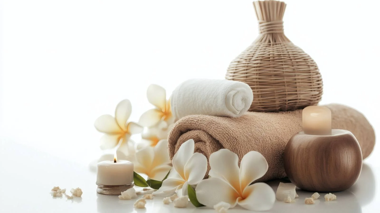 Luxurious Spa Massage Setting on White Background — free download from Dotvec