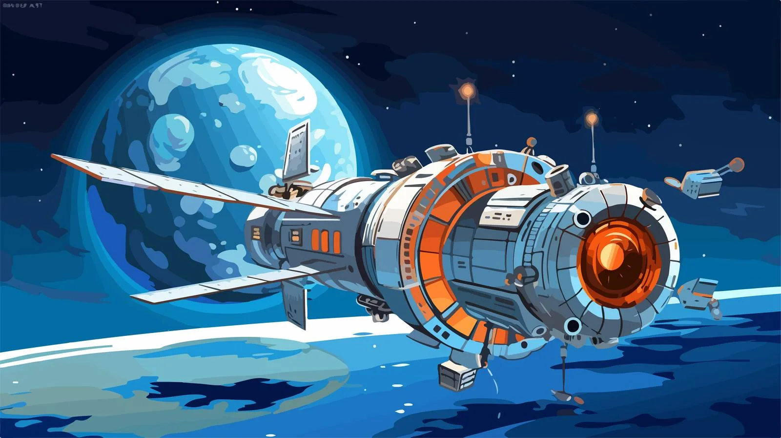 Space Station Sending Signal to Earth — free download from Dotvec