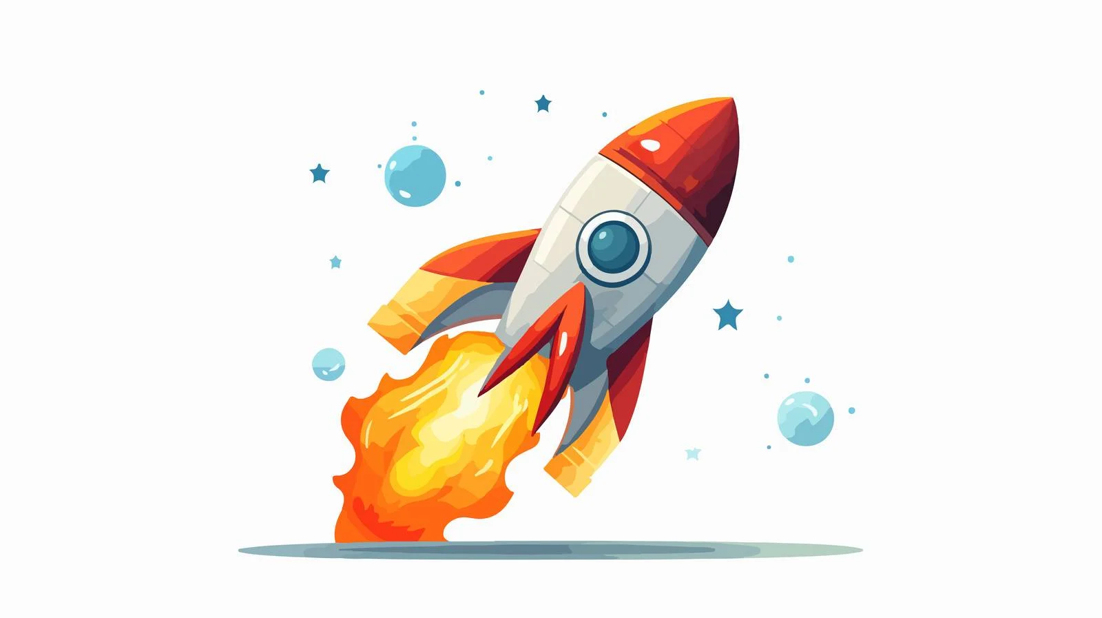 Ignited Space Rocket Soaring Through Atmosphere — free download from Dotvec