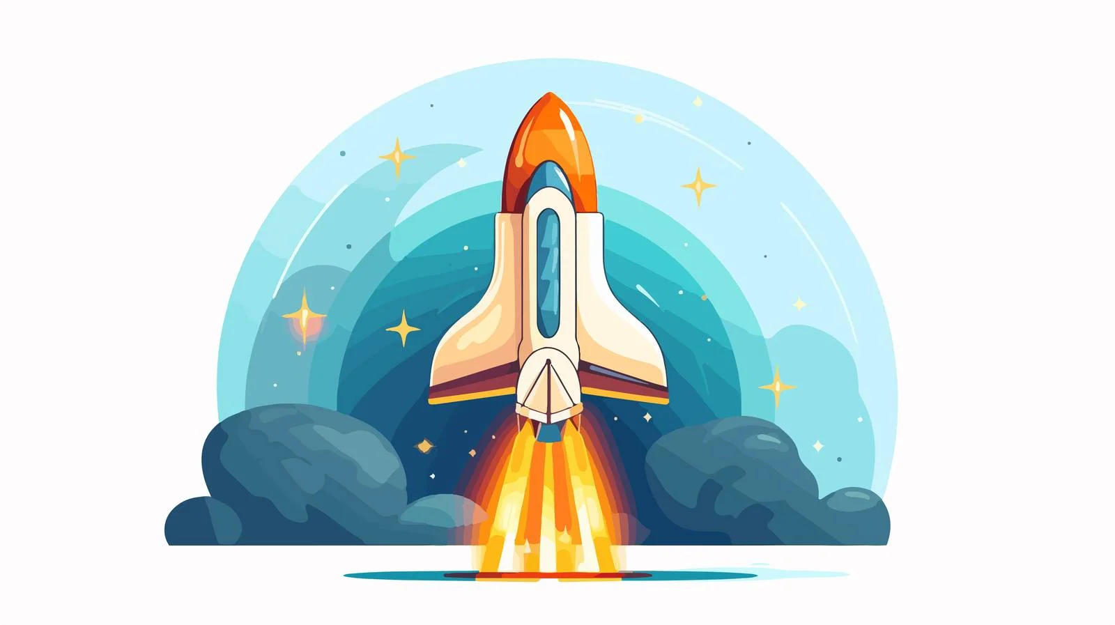 Futuristic Vessel Soaring Through Celestial Realm — free download from Dotvec