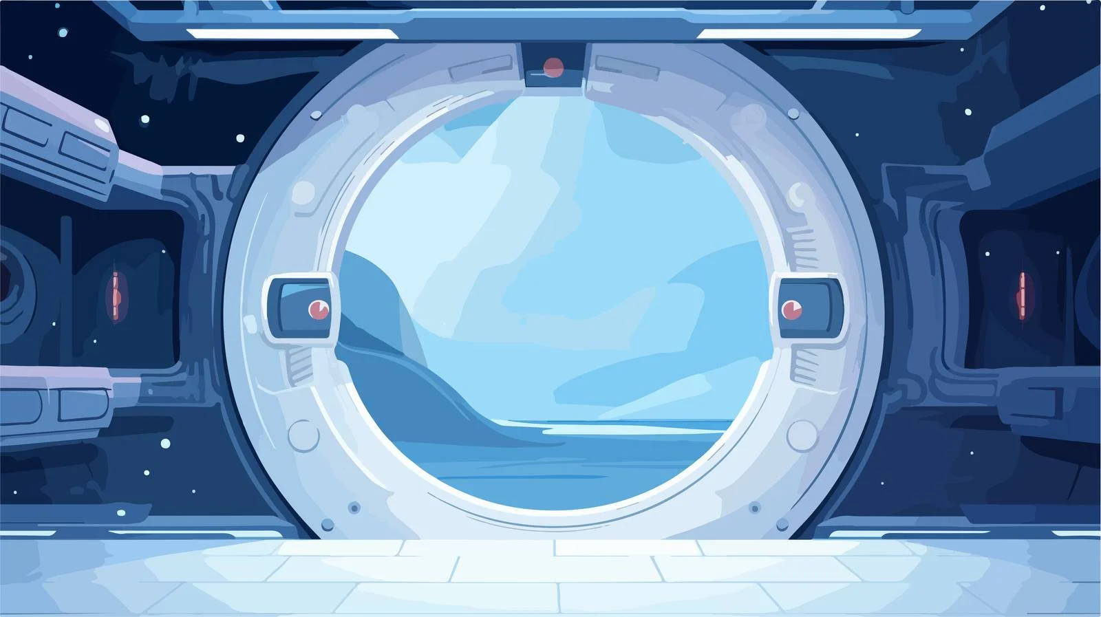 Futuristic Spacecraft Interior: Vacant Space Station — free download from Dotvec