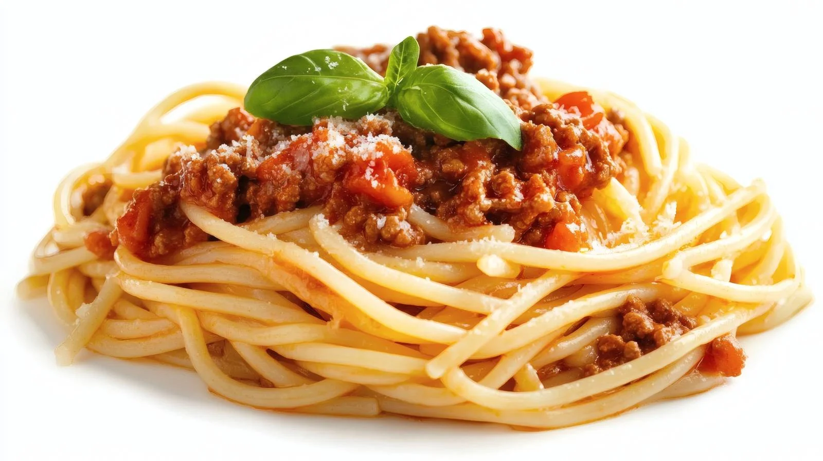 Classic Spaghetti Bolognese Dish on White Background — free download from Dotvec