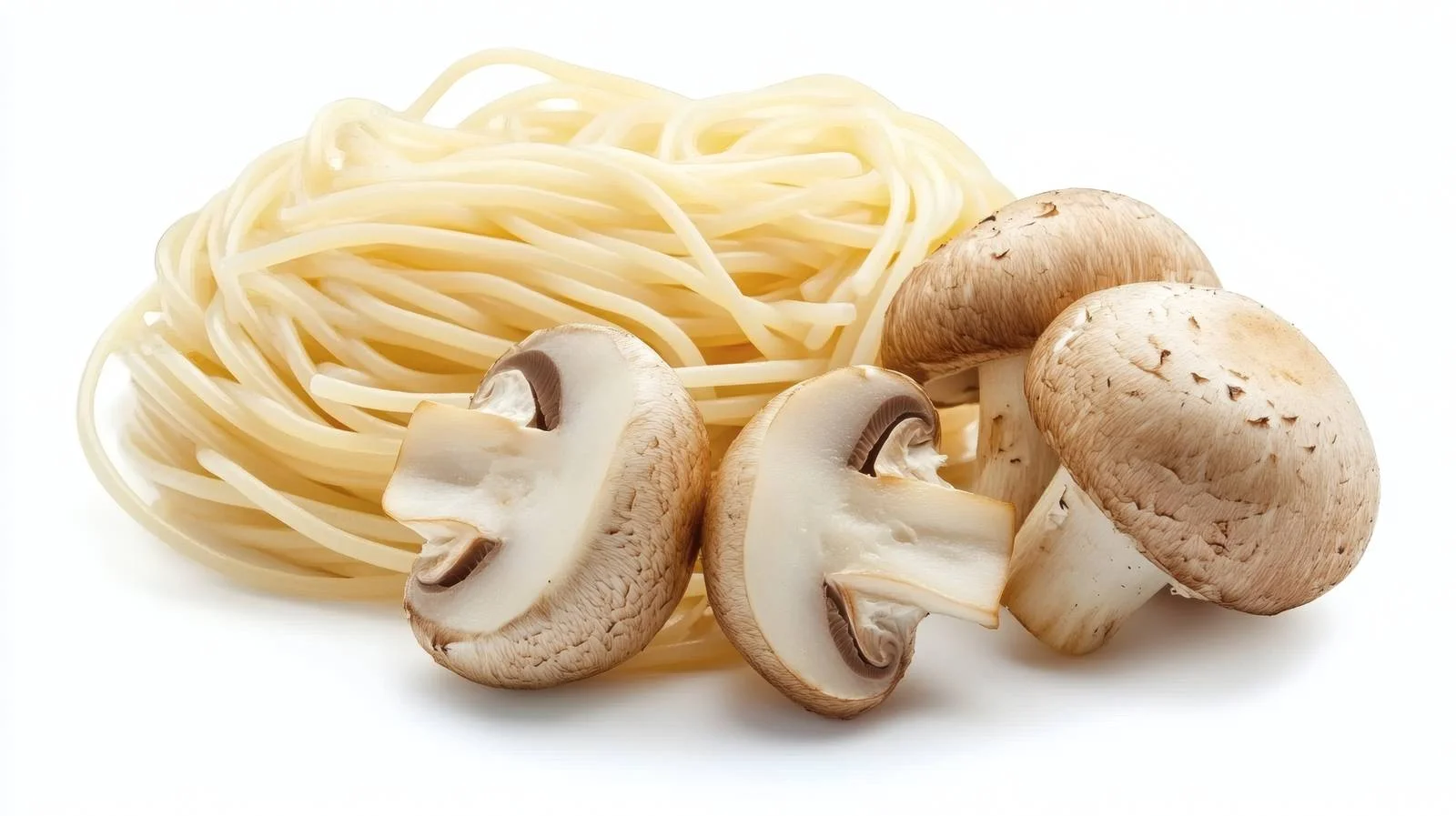 Mushroom Spaghetti on White Background — free download from Dotvec
