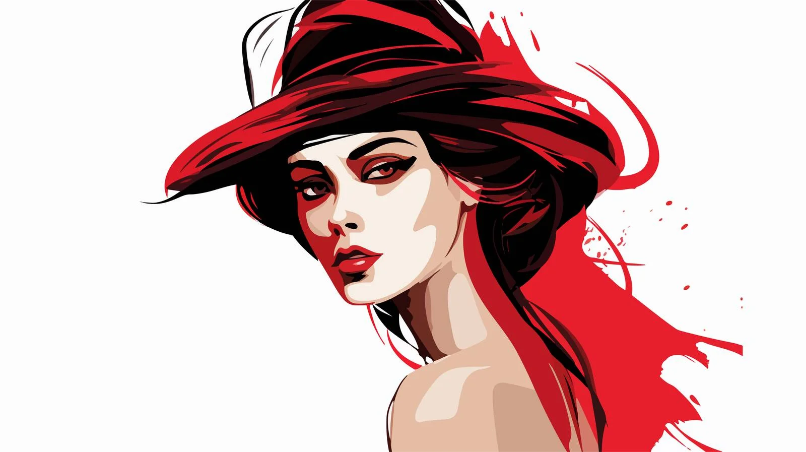 Elegant Spanish Girl Vector Illustration — free download from Dotvec