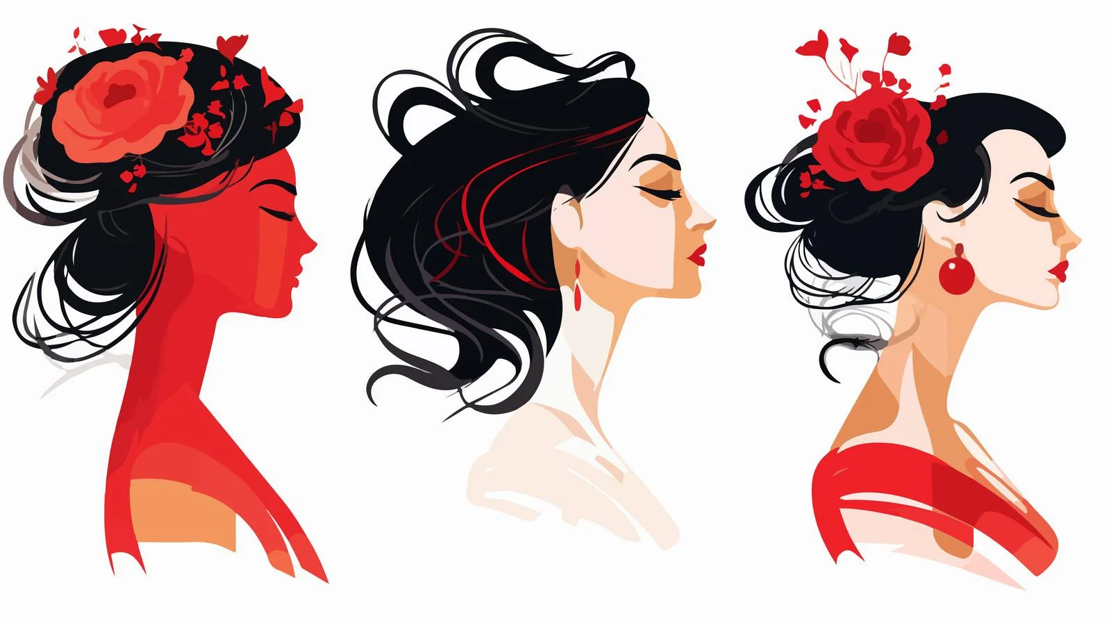 Elegant Spanish Girl Vector Illustration — free download from Dotvec