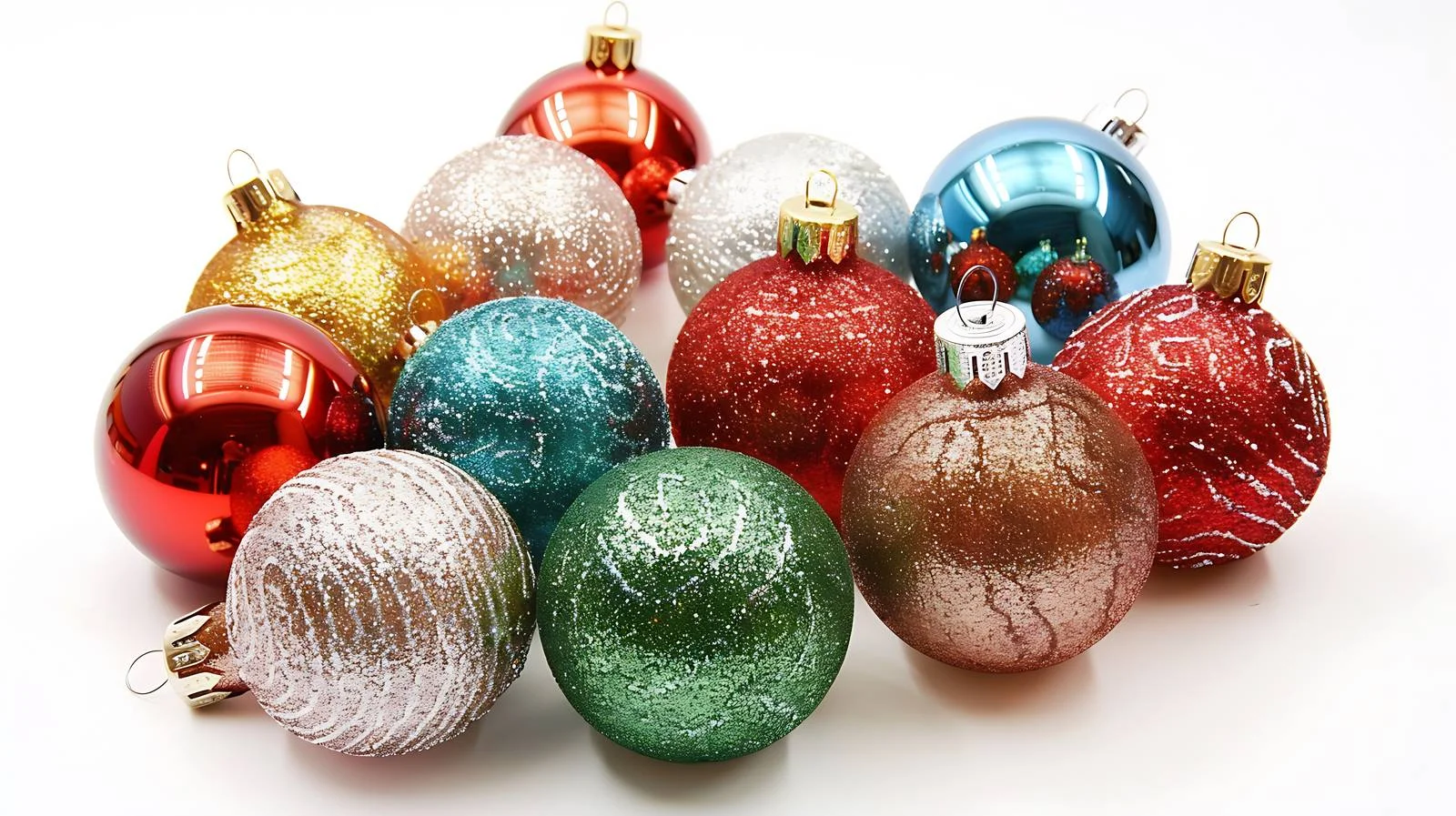 Shiny Christmas Baubles Group Isolated White — free download from Dotvec
