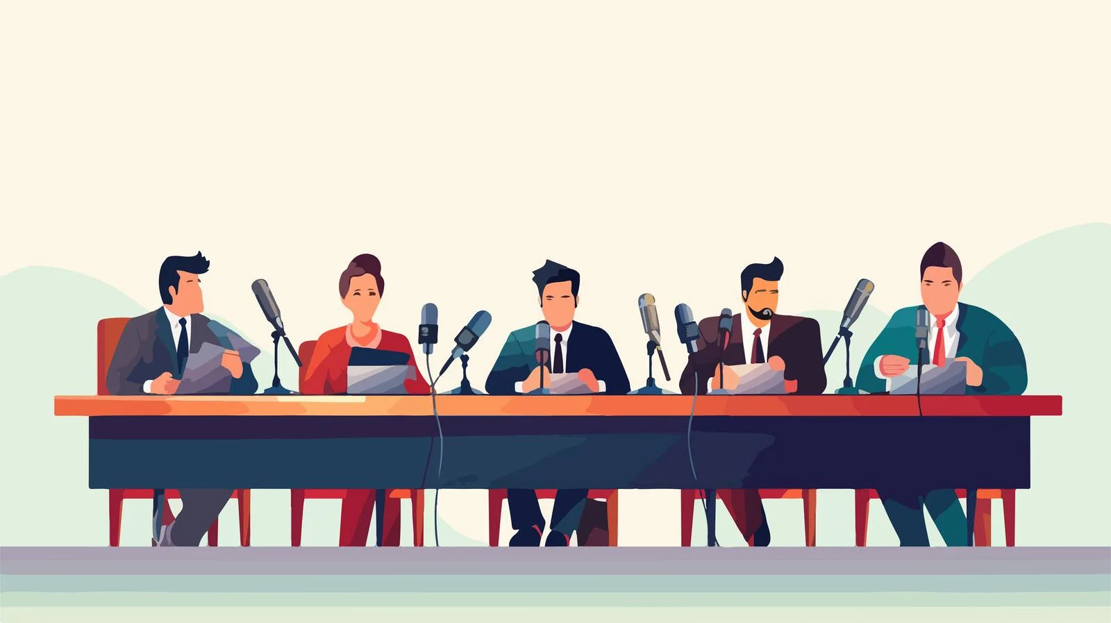 Official Speaker Announcing Information at Press Conference — free download from Dotvec