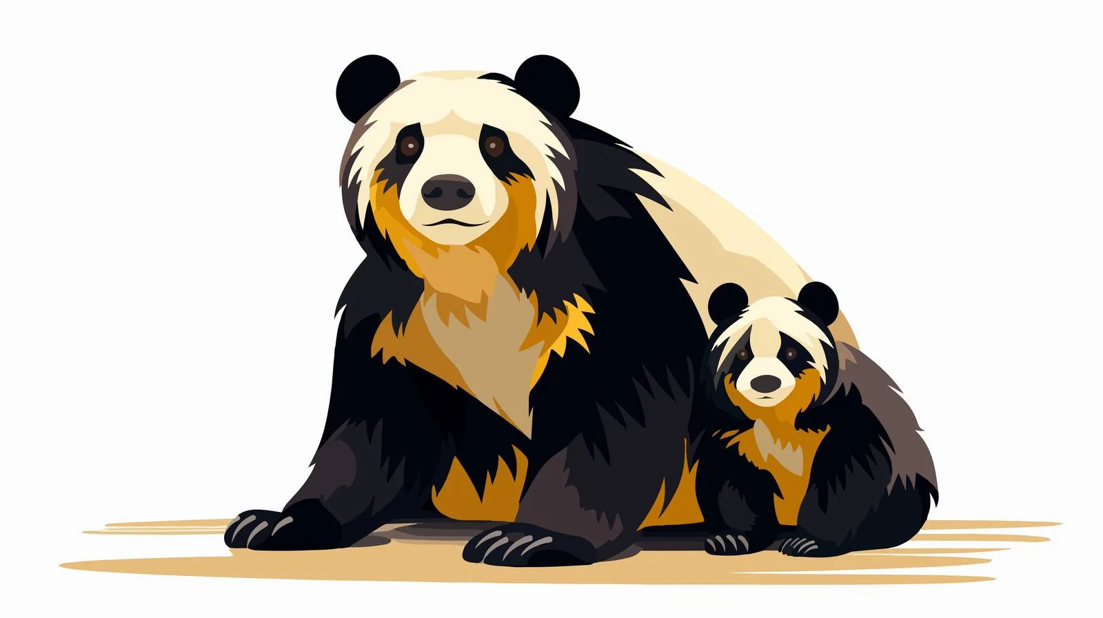 Andean Spectacled Bears with Cub in Wild — free download from Dotvec
